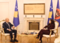 Haradinaj në takim me Osmanin shpreh mbështetjen e AAK-së për pjesëmarrjen e Kosovës në Bordin e Paqes