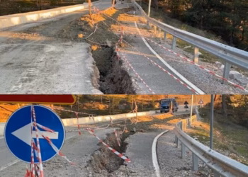 Shembet rruga në një nga pikat më strategjike të truizmit në Elbasan