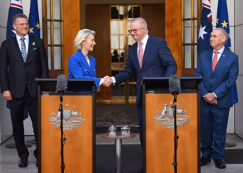 BE-ja dhe Australia nënshkruajnë marrëveshje për tregti të lirë