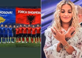 “Forca Kosova, forca Shqipëria”, Rita Ora mbështet dy ekipet kombëtare për kualifikim në Kupën e Botës