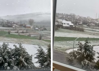 Bie borë në Kukës, temperaturat pësojnë ulje të shpejtë