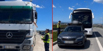 Mbi 5 mijë kamionë e autobusë kontrollohen nga Policia, shqiptohen mbi 400 gjoba