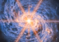 Zemra e ndritshme e një galaktike spirale fotografohet nga teleskopi Webb i NASA-s