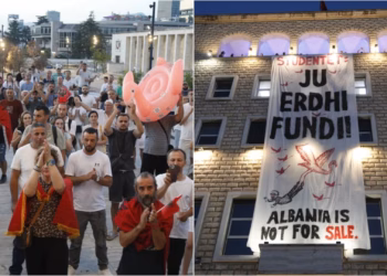 Protestuesit në Tiranë futen brenda ‘Politeknikut’ dhe prishin pajisjet e auditorëve, përplasje edhe me rojet