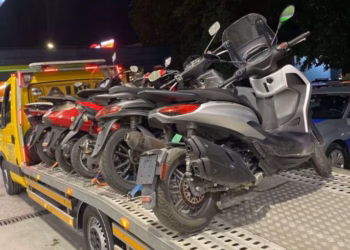 171 motoçiklistë u gjobitën në Pejë gjatë gushtit, policia konfiskoi edhe disa mjete
