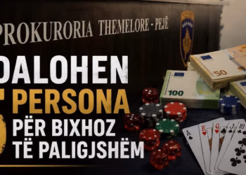 Pesë të arrestuar në Deçan për bixhoz të paligjshëm, sekuestrohen mbi 1,600 euro