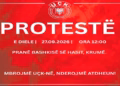Protestë në Krumë të Hasit në Shqipëri në mbështetje të UÇK-së