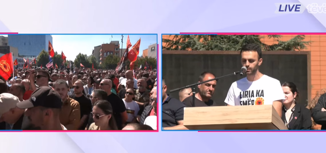Altin Krasniqi nga protesta: Nuk do të dorëzohemi, do të vazhdojmë të kërkojmë drejtësi