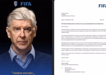Wenger vlerëson FFK-në për themelimin e “FIFA Talent Academy Kosova”