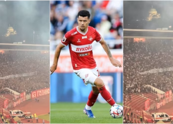 Në derbin serb mes Crvena Zvezdës dhe Partizanit, shpërndahet banderolë kundër Mirlind Dakut