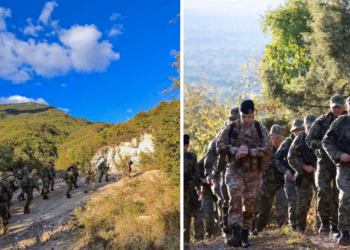 Ushtarët e KFOR-it në stërvitje në terrenet e malore të Kosovës