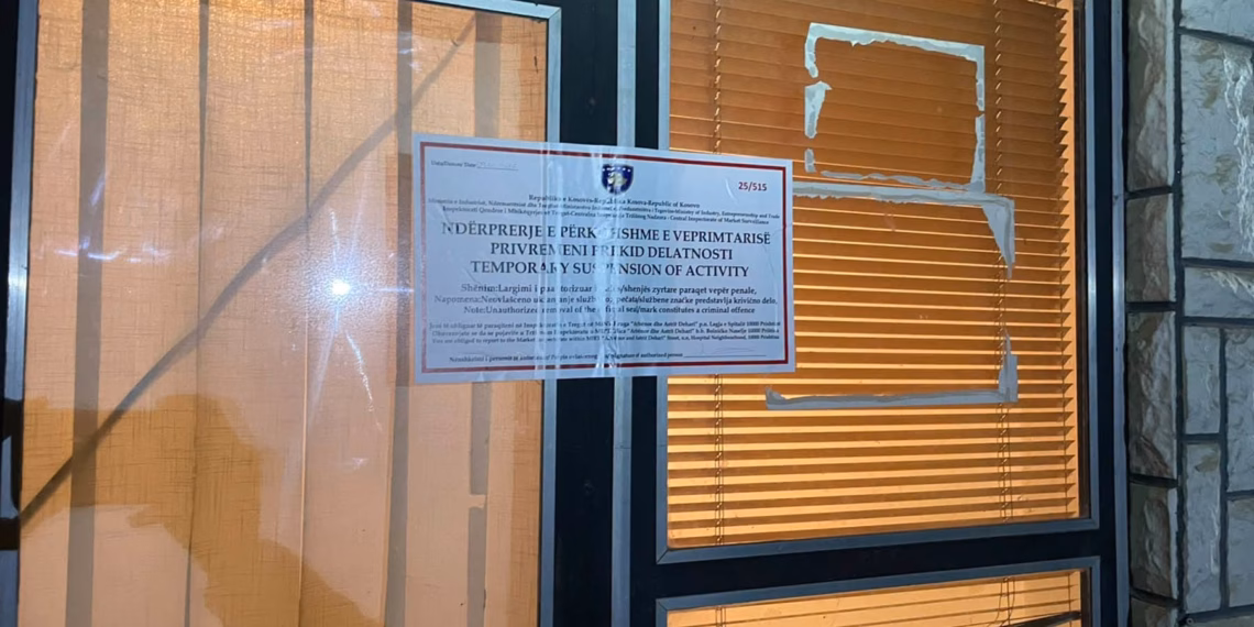 Mbyllet një biznes në Zubin Potok, një tjetër gjobitet për shërbim të alkoolit të miturve