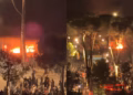 Nëntë orë përplasje në Tiranë, pas sulmit ndaj Kryesisë së Kuvendit protestuesit shkatërrojnë dhe djegin biznese